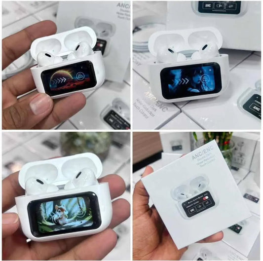 Prayaso Screen TWS ANC | Smart Touch Display True Wireless Buds |Type C Fast Charging Bluetooth Calling